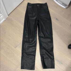 Black Faux Leather Pants
